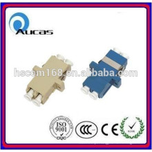 LC adaptador de fibra óptica, Simplex ou Duplex, SM ou MM, manga de cerâmica, amplamente utilizado para a rede óptica
